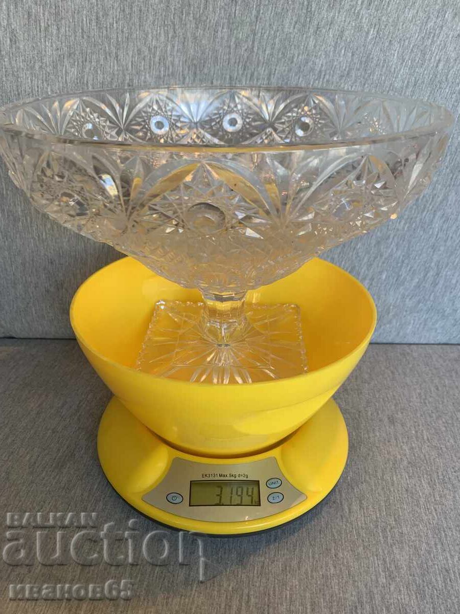 Large crystal fruit bowl