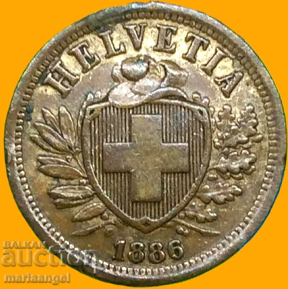 Elveția 2 rapen 1886 bronz - 7