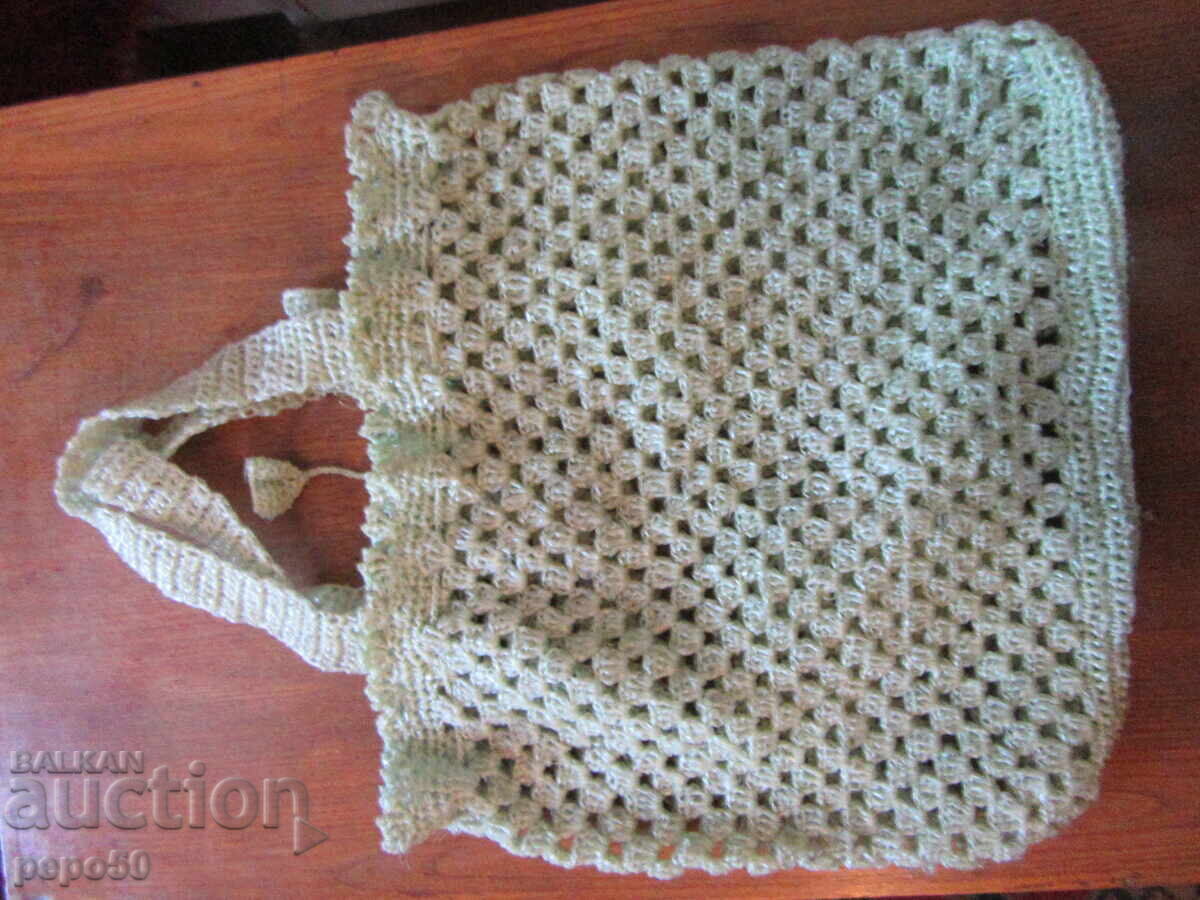 Livrarea Geantă de damă din sisal, tricotată manual - SOC TIMPURIU