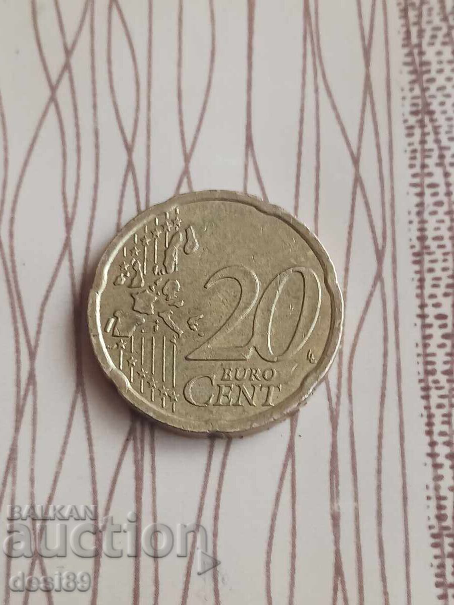 Licitație 20 euro cenți Austria 2002 Licitație 20 euro cenți Austria 2002