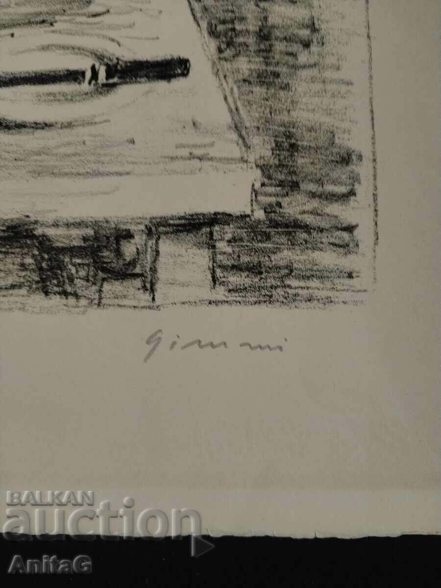 Licitație „Le Café des Vignerons“ (Meditație) de Wilhelm Gimmi 1886-1965 Licitație „Le Café des Vignerons“ (Meditație) de Wilhelm Gimmi 1886-1965