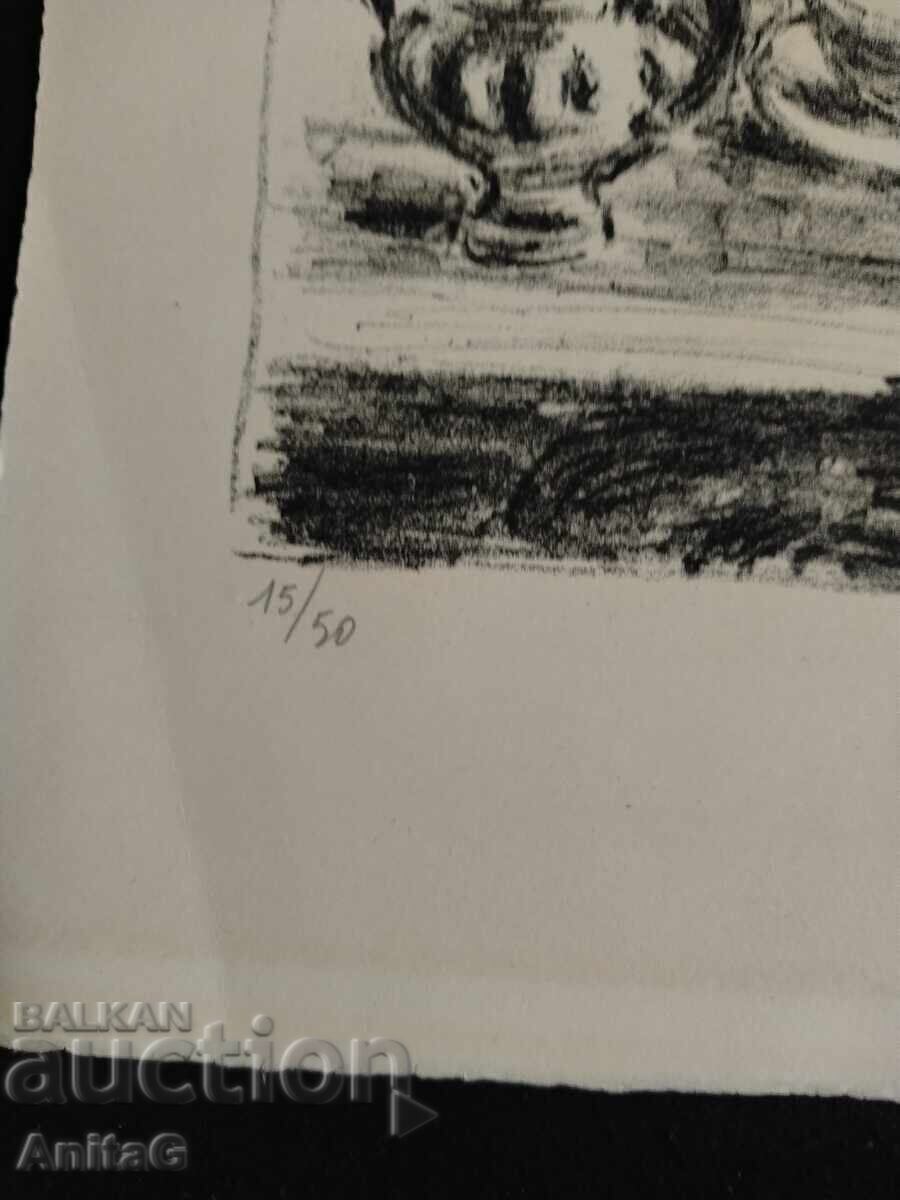 „Le Café des Vignerons“ (Meditație) de Wilhelm Gimmi 1886-1965 - 5 „Le Café des Vignerons“ (Meditație) de Wilhelm Gimmi 1886-1965 - 5