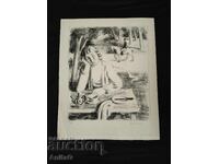 „Le Café des Vignerons“ (Meditație) de Wilhelm Gimmi 1886-1965