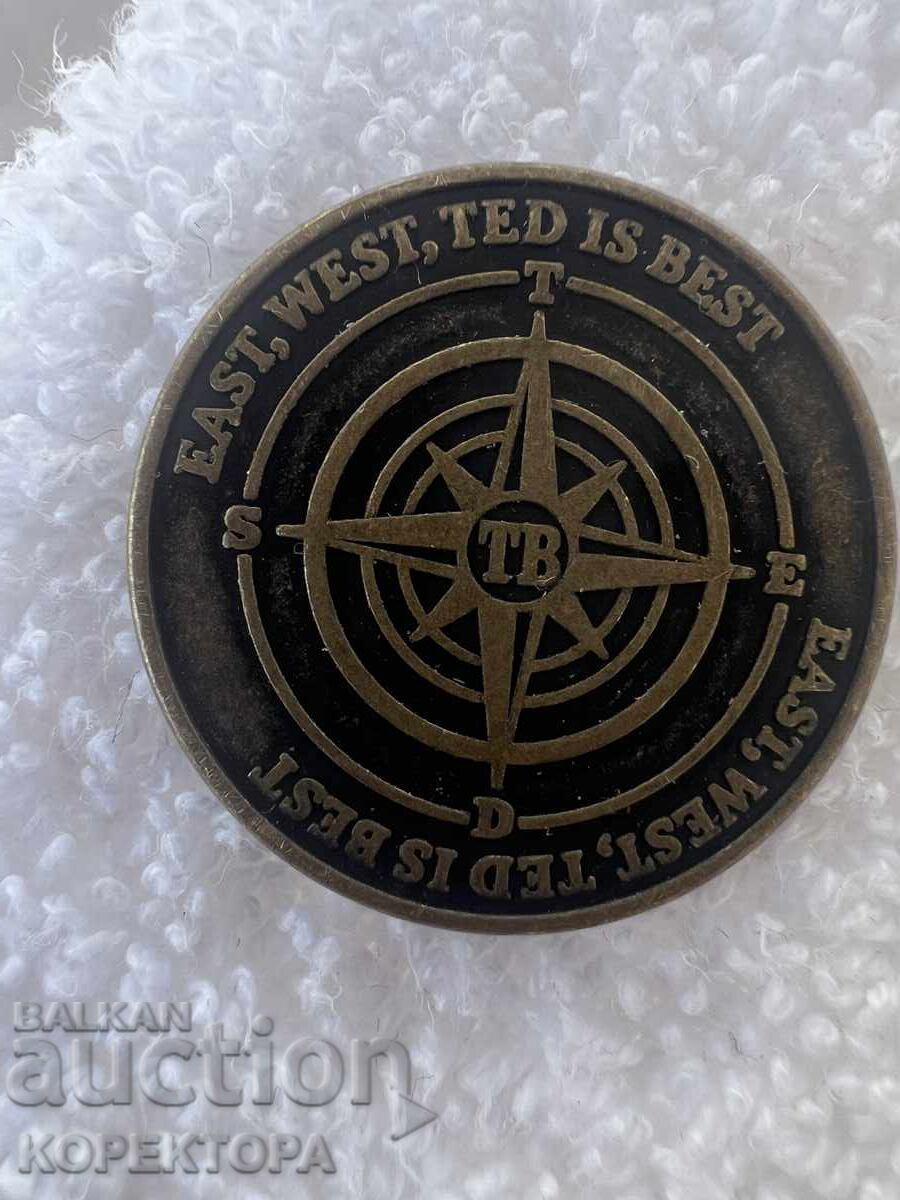 TED BAKER LONDON 1988 MONEDĂ VECHE MEDALION