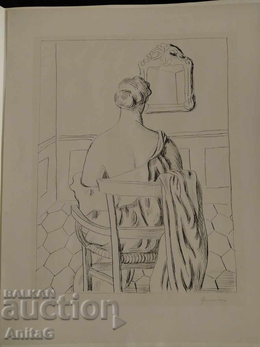 Γνήσια λιθογραφία «La Toilette» – Βίλχελμ Γκίμι - 5