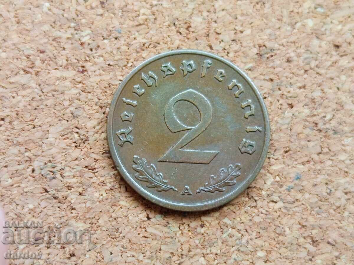 Germania 2 Reichspfennig, 1939