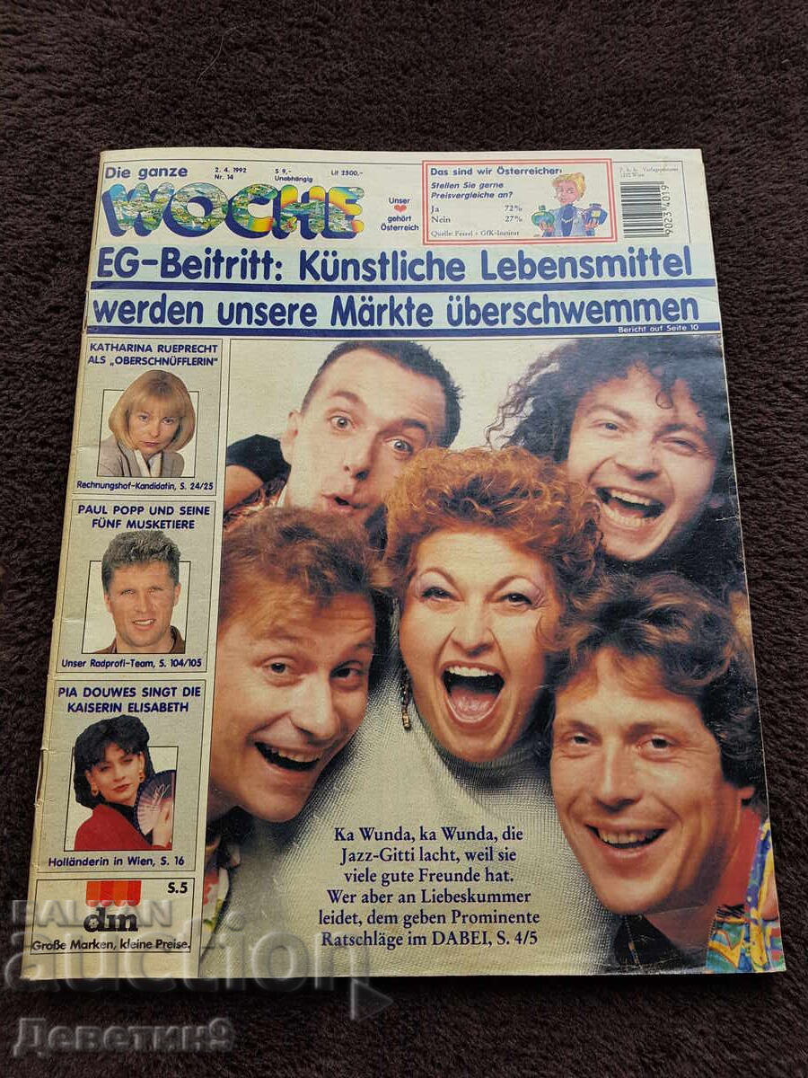 Revista "Die ganze Woche" - Nr. 14, 1992 Revista "Die ganze Woche" - Nr. 14, 1992