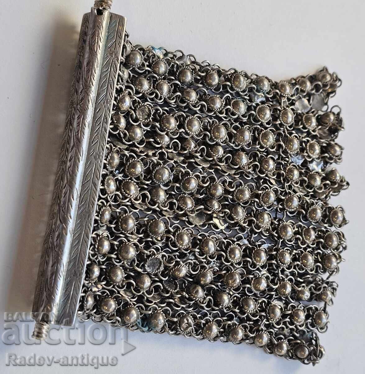 Brățară etnică bulgărească renascentistă din argint, impresionantă - 6