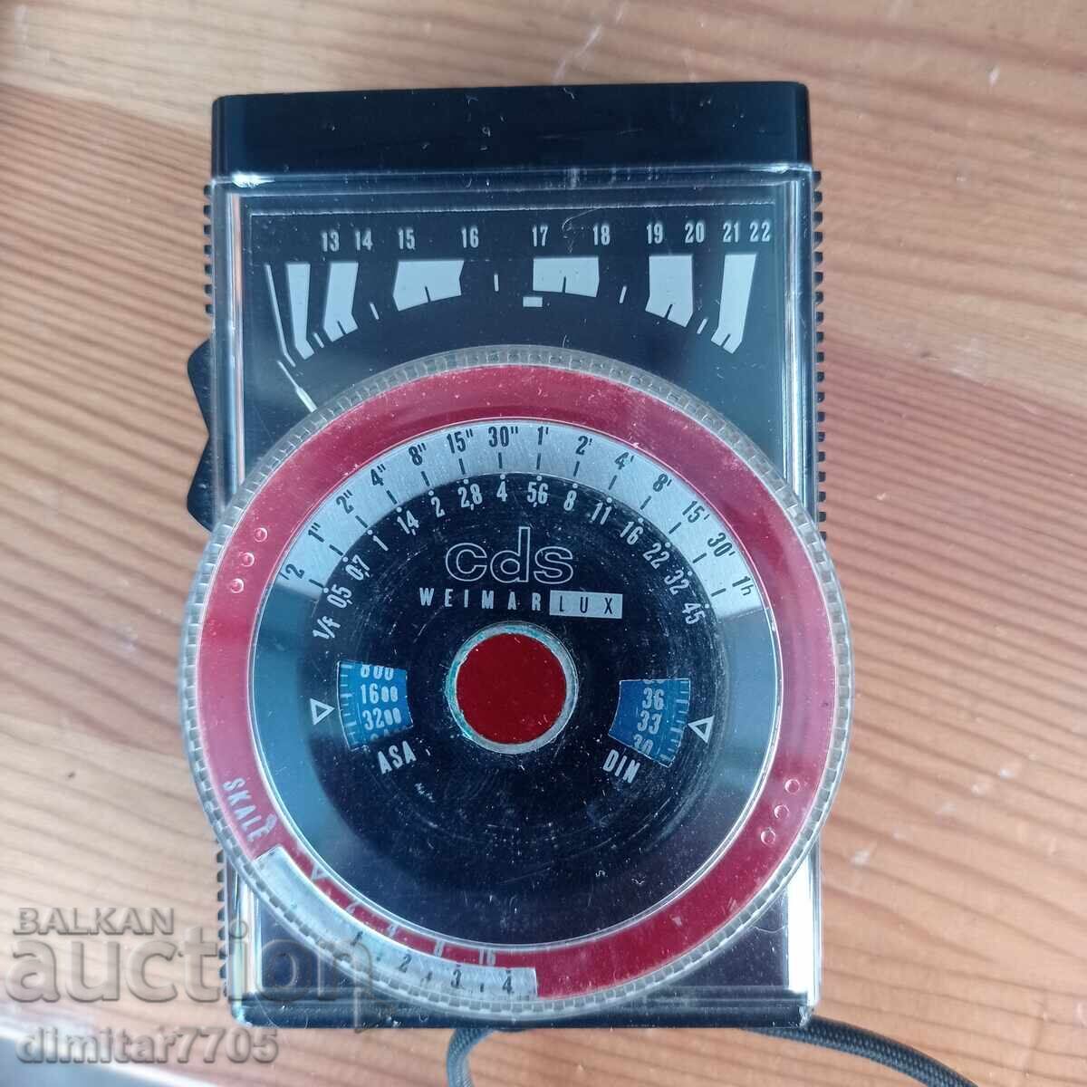 Γερμανικός φωτόμετρο Weimarlux CdS με τιμή € 6.00 | 11.73 BGN Γερμανικός φωτόμετρο Weimarlux CdS με τιμή € 6.00 | 11.73 BGN