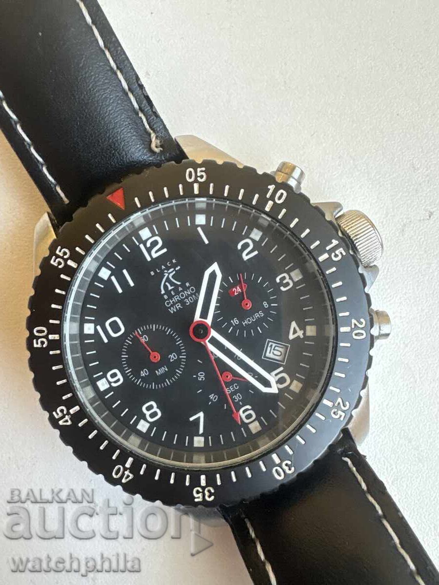 Ceas bărbătesc Black Bear chrono Khronograf. Excelent. Funcționează