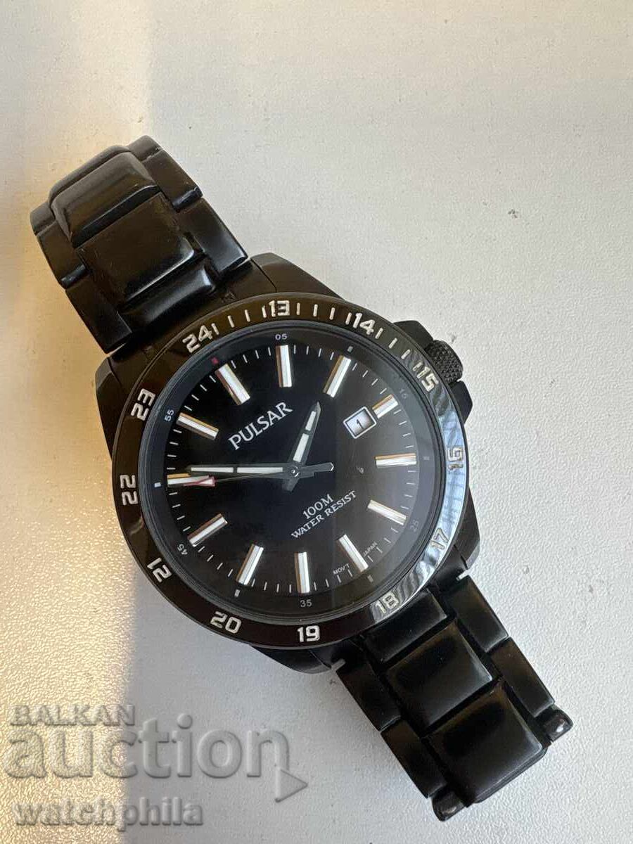 Pulsar by Seiko μαύρο PVD ανδρικό ρολόι. Άριστο. Λειτουργεί με τιμή € 26.00 | 50.85 BGN