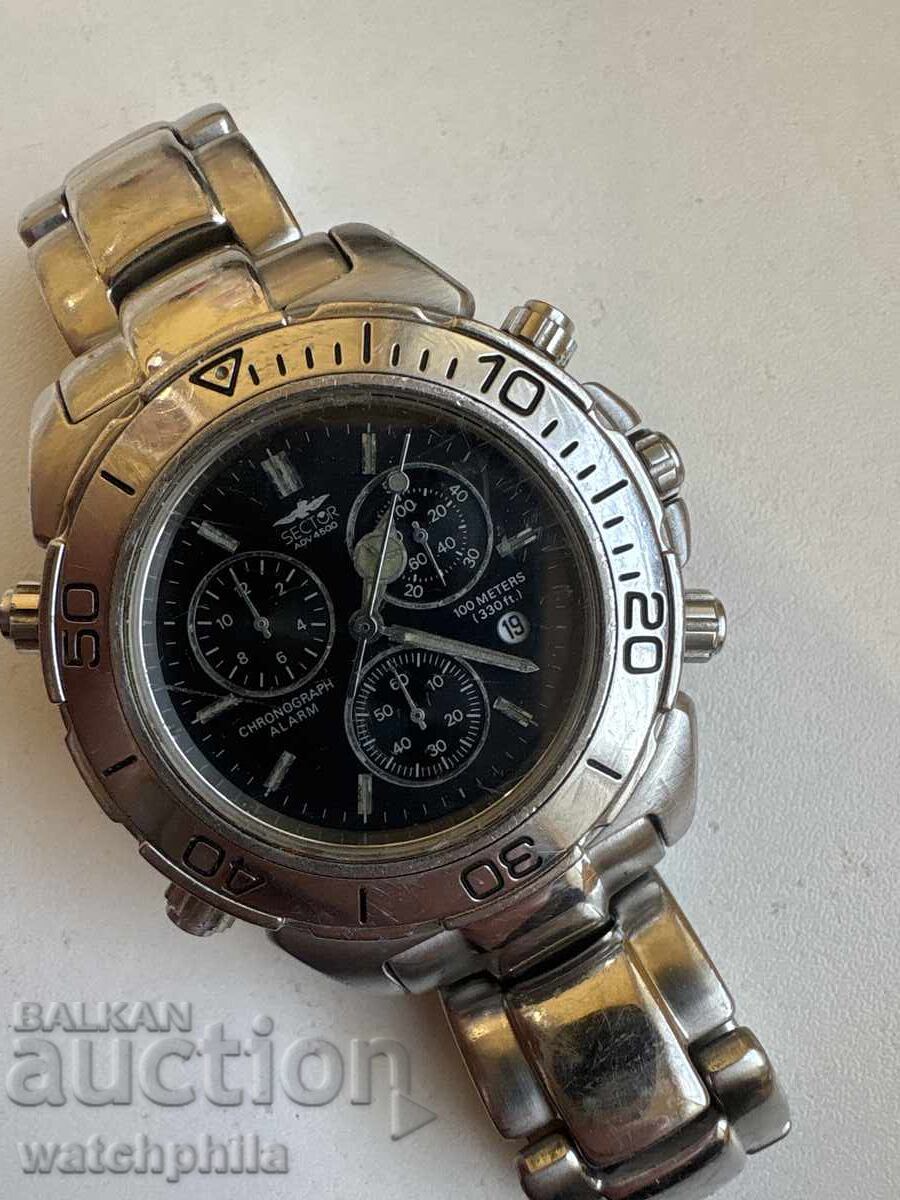Ανδρικό ρολόι Sector ADV4500 Alarm chronograph. Λειτουργεί. Σπάνιο με τιμή € 8.50 | 16.62 BGN