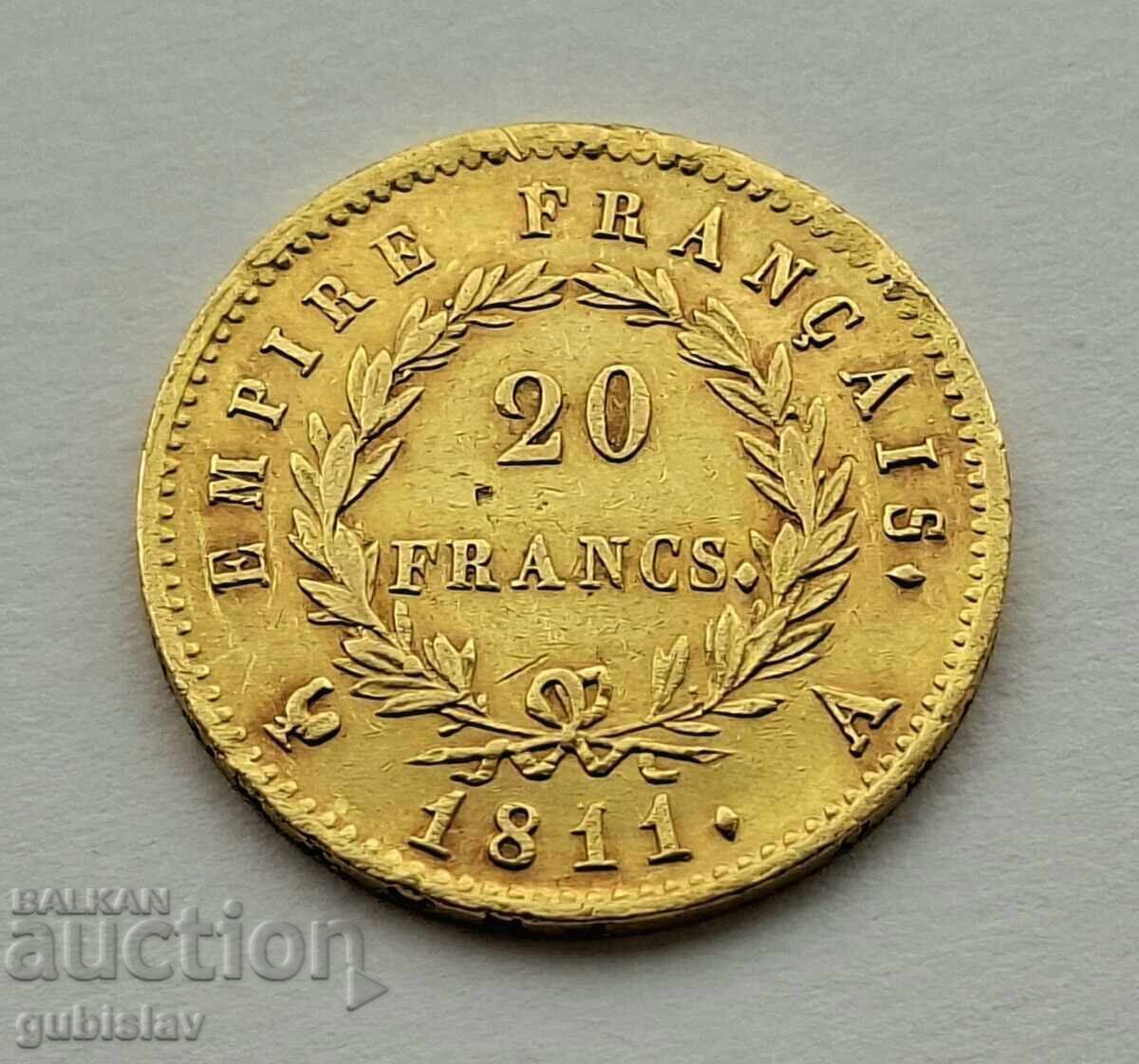 Χρυσό νόμισμα 20 φράγκων, Ναπολέων Α' Βοναπάρτης, 1811 μ.Χ με τιμή € 1600.00 | 3129.33 BGN Χρυσό νόμισμα 20 φράγκων, Ναπολέων Α' Βοναπάρτης, 1811 μ.Χ με τιμή € 1600.00 | 3129.33 BGN