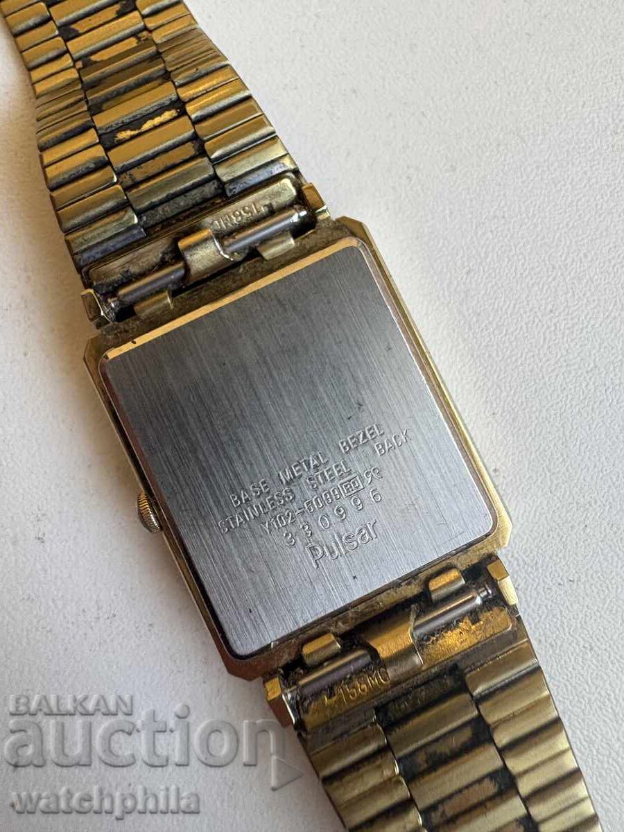 Pulsar by Seiko ceas de aur pentru bărbați. Excelent. Funcționează cu preț € 0.01 | 0.02 BGN