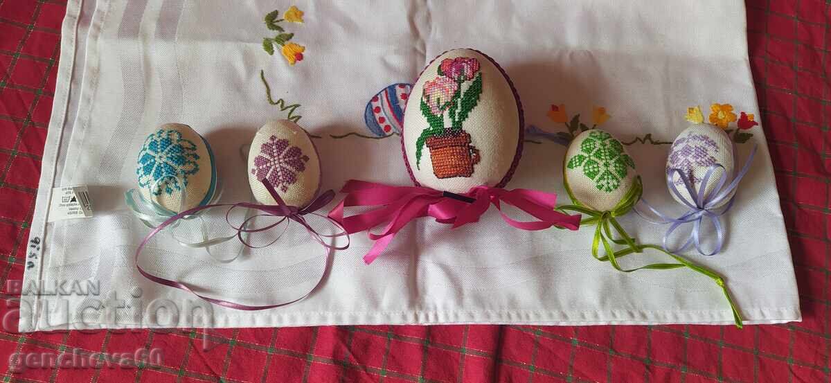 Velikdenski rŭchno izraboteni i brodirani yaĭtsa i tishlaĭfer - 7