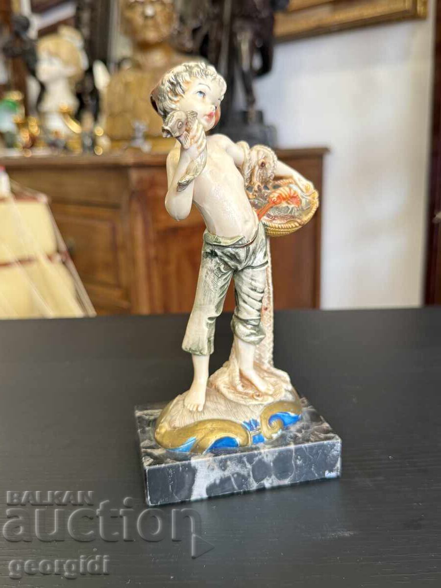 Ιταλική φιγούρα ψαρά - Amilcare Simonetti. №7971 με τιμή € 50.00 | 97.79 BGN Ιταλική φιγούρα ψαρά - Amilcare Simonetti. №7971 με τιμή € 50.00 | 97.79 BGN