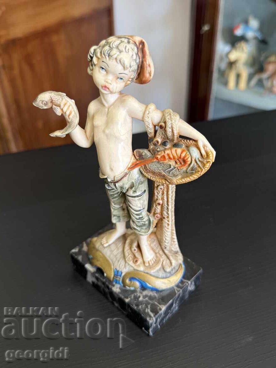 Ιταλική φιγούρα ψαρά - Amilcare Simonetti. №7971 - 7 Ιταλική φιγούρα ψαρά - Amilcare Simonetti. №7971 - 7