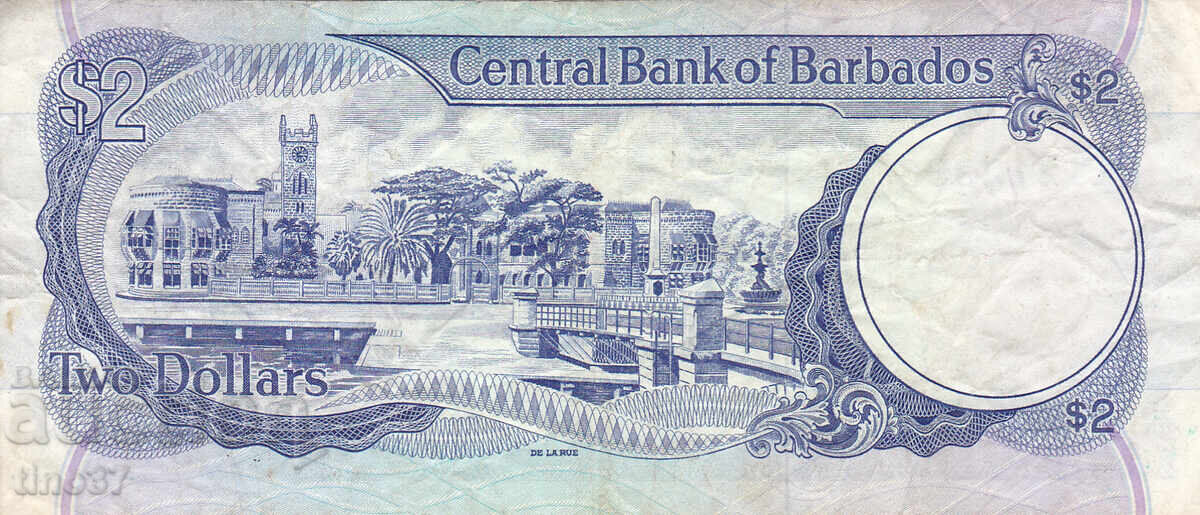 Licitație tino37 - BARBADOS - 2 DOLARI - 1987