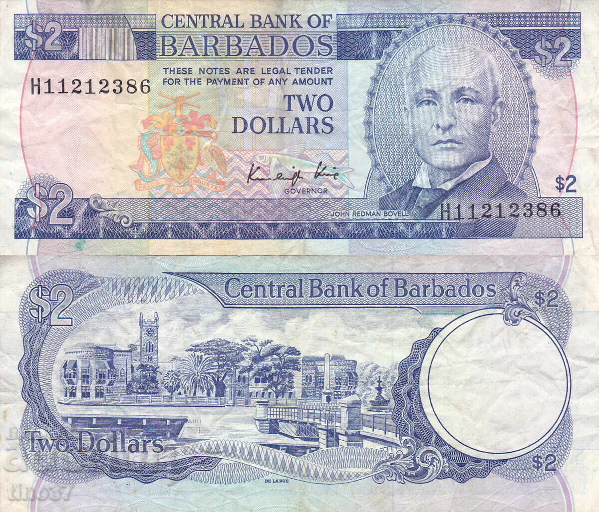 tino37 - BARBADOS - 2 DOLARI - 1987