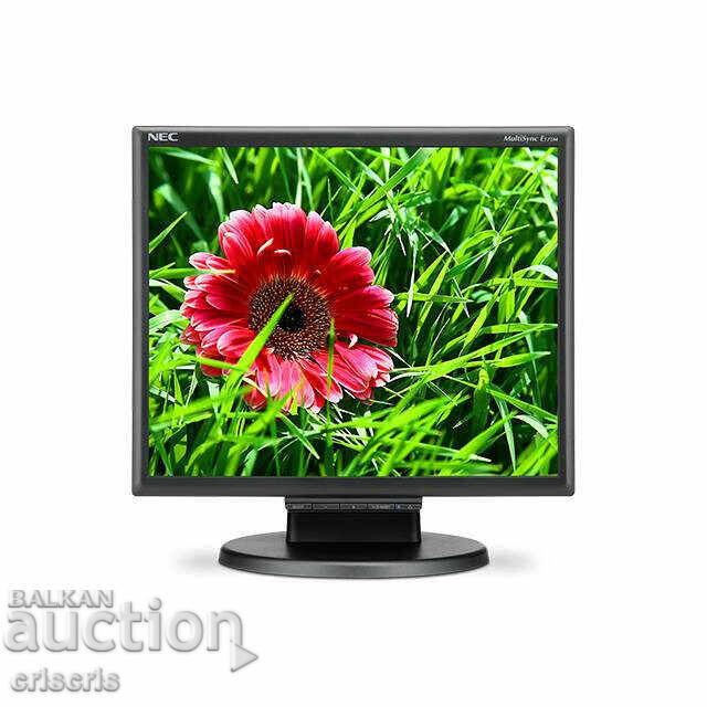 17-inchov monitor (VGA/DVI, byal/cheren, s tonkolona)