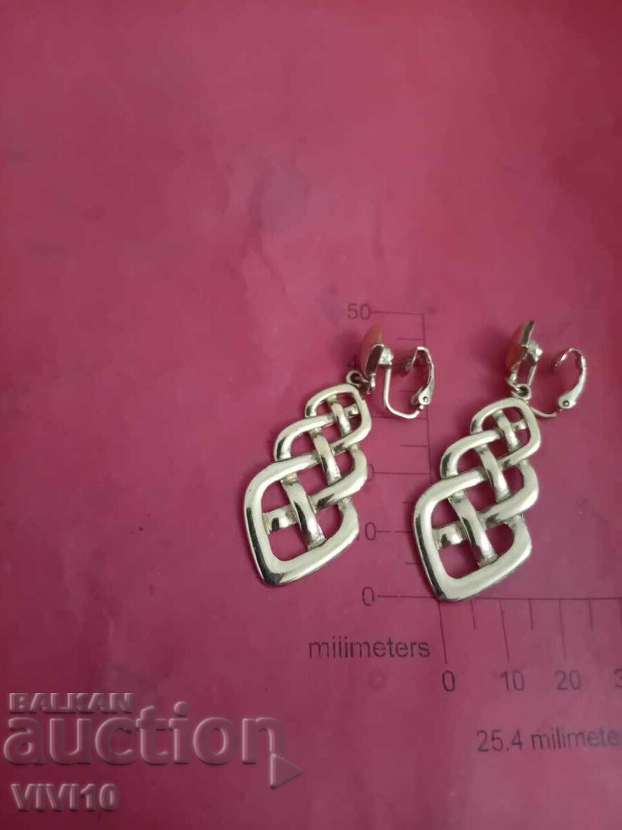 Antique earrings, metal, clip