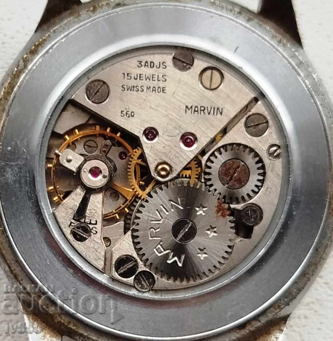 Licitație VÂND CEAS MECANIC VECHI ELVETIAN - MARVIN