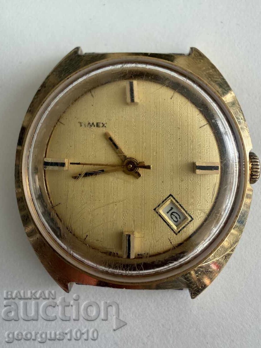 Ceas bărbătesc placat cu aur TIMEX №7981