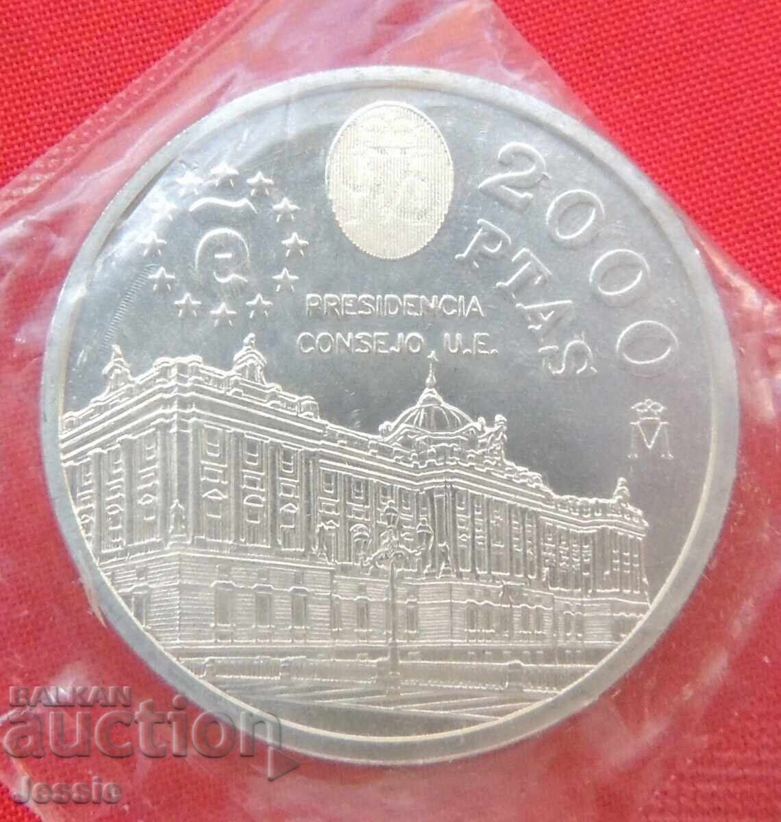 2000 Pesetas 1995 Spain MINT