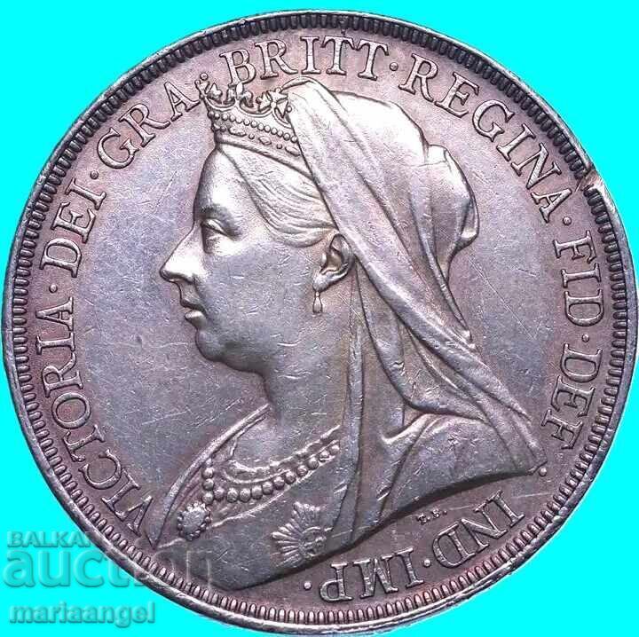 Доставка на Великобритания 1 крона 1897 28,10г 38,69мм сребро
