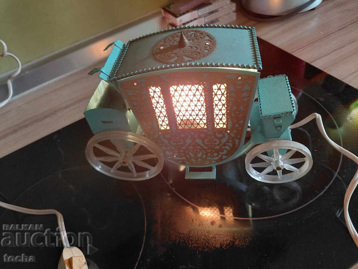 Veche lampă caruță, frumoasă, păstrată, funcțională - 6