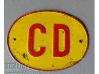 Retro diplomatic car license plate