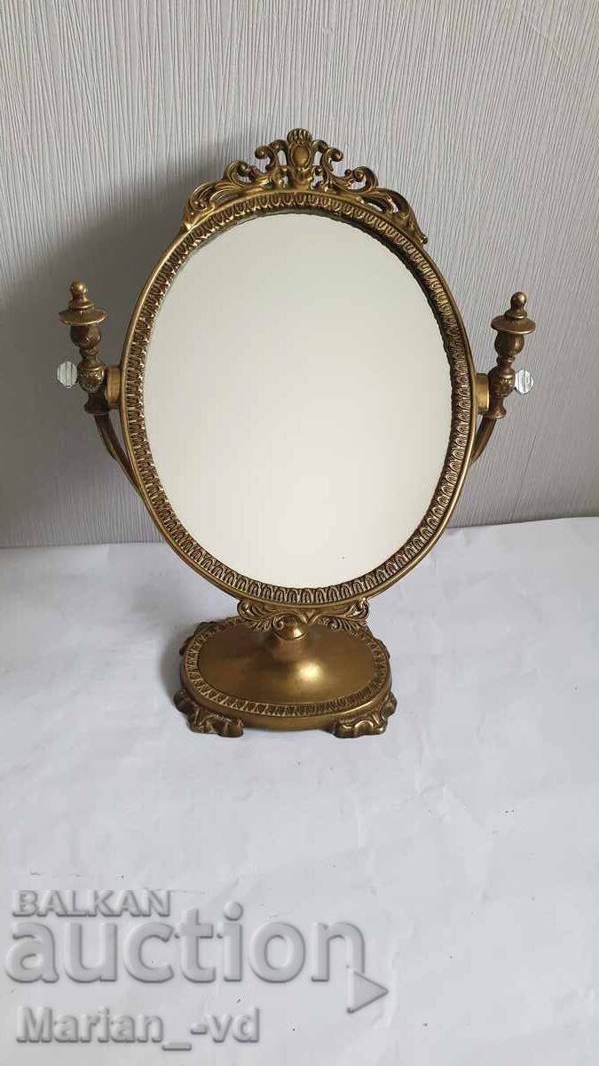 Livrarea Oglindă de masă antică din bronz