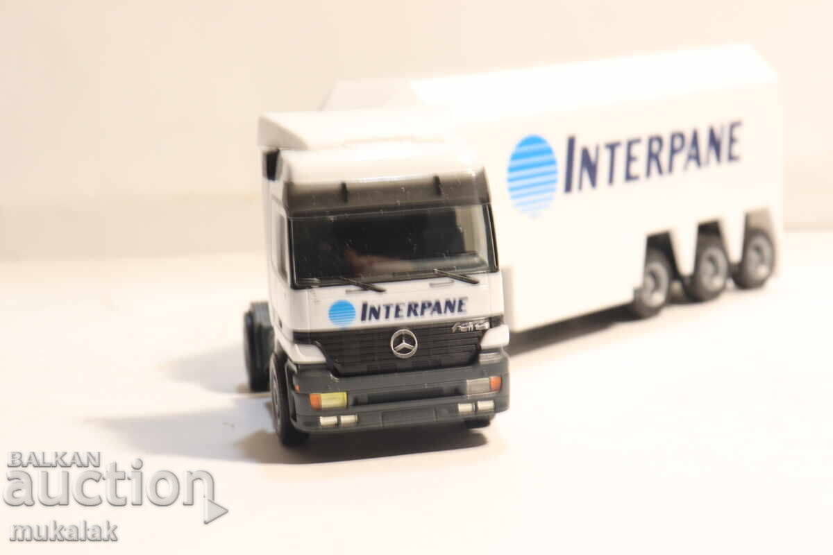 Licitație HERPA H0 1/87 MERCEDES TRANSPORT STICLĂ CAMION MODEL