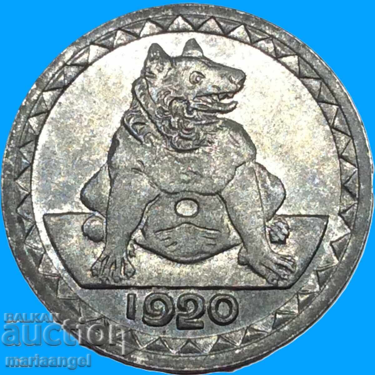 25 Pfennig 1920 Germania Weimar Aachen Notgeld 24mm - 5