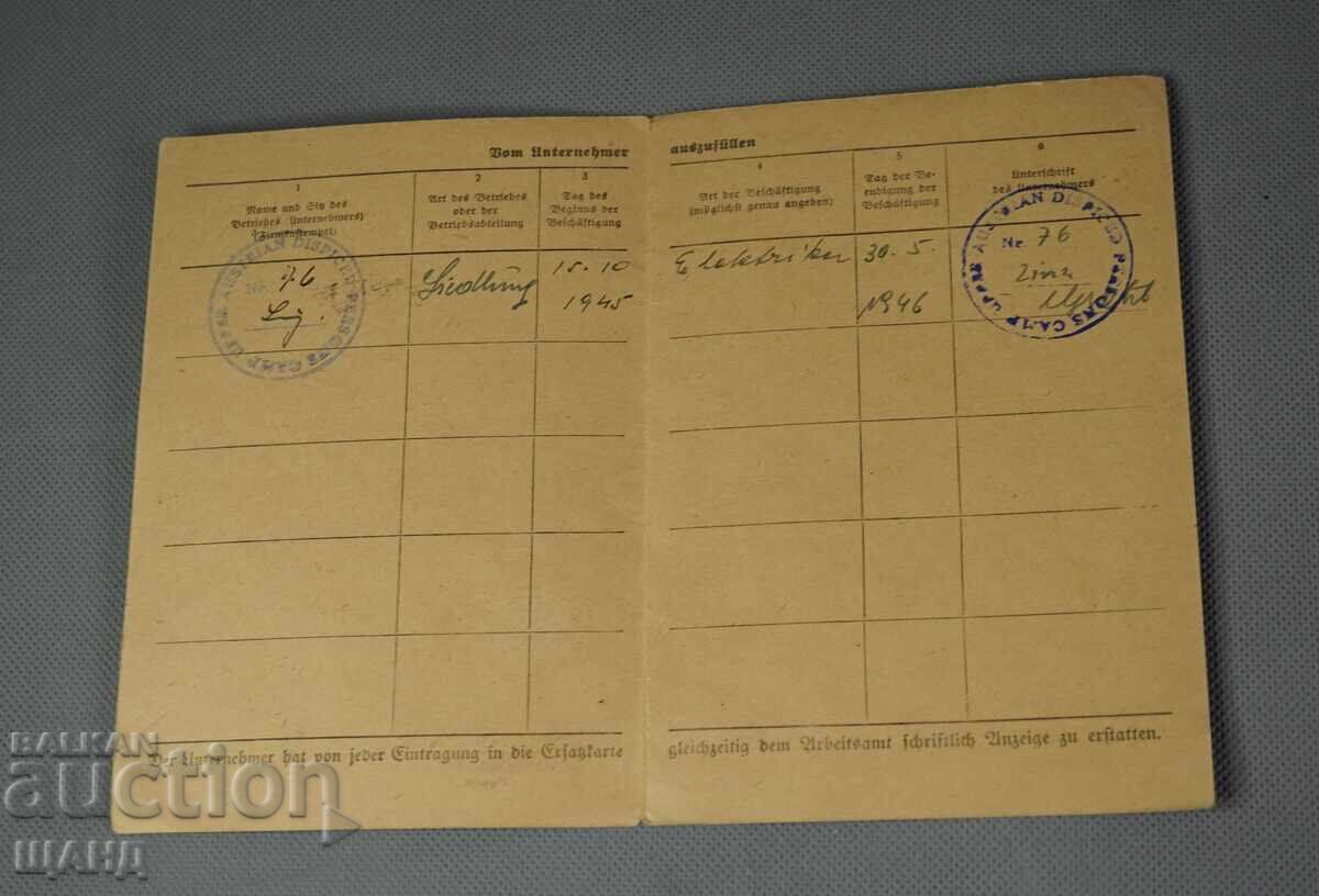 1945 Germania Document Nazist Hartă Sigilii cu preț € 3.25 | 6.36 BGN