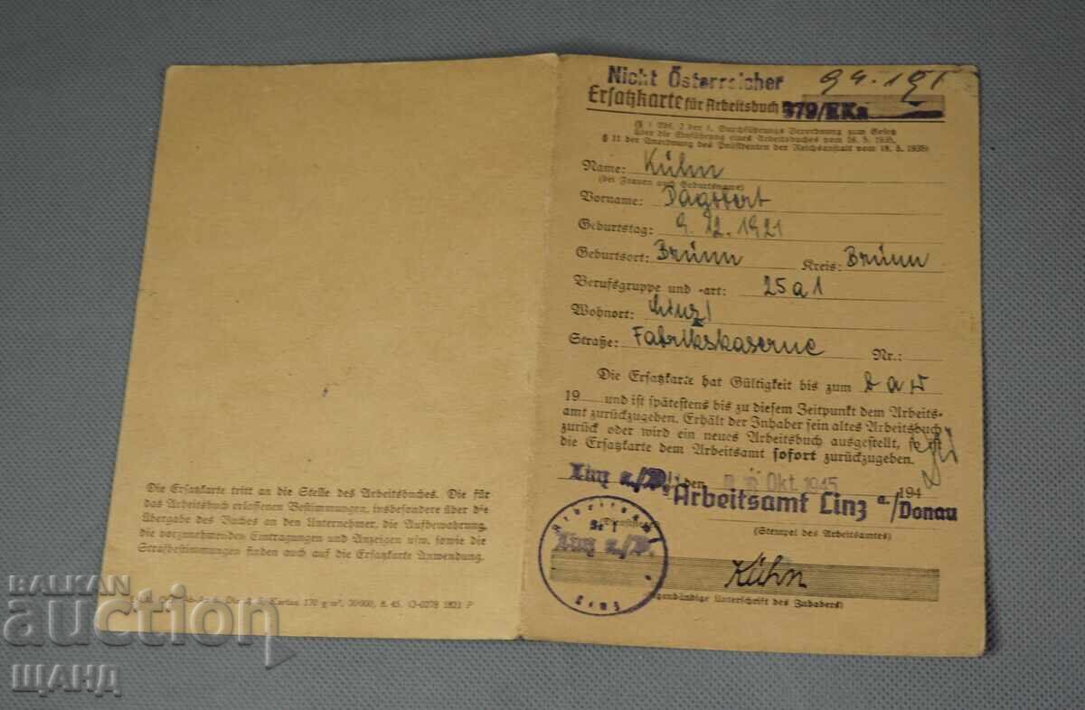 1945 Germania Document Nazist Hartă Sigilii