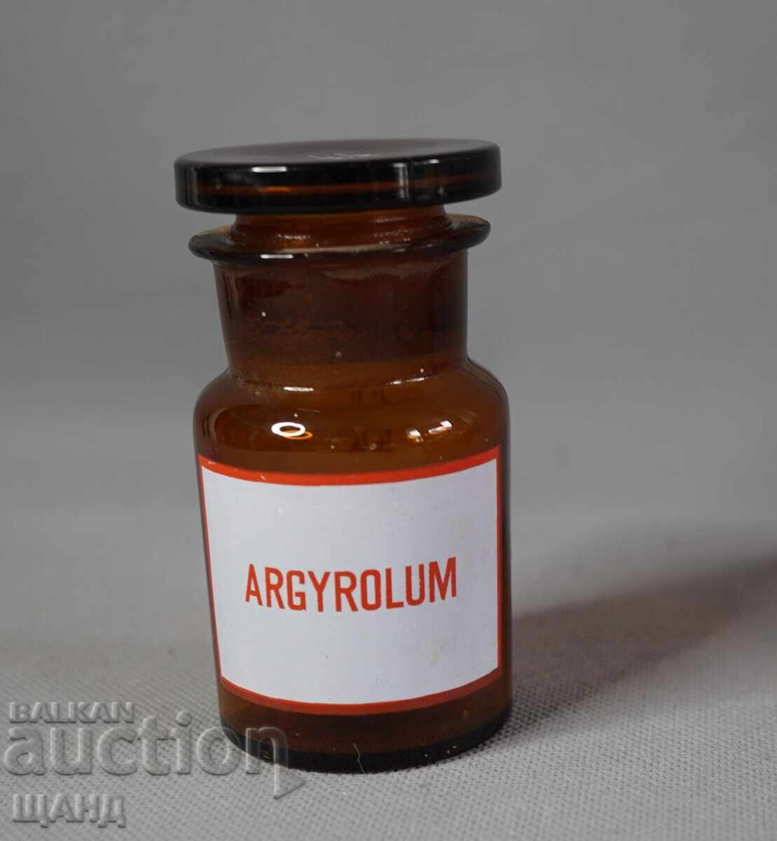 Παλιό Γυάλινο Φαρμακευτικό Μπουκάλι Βάζο Φαρμακείο AGRYROLUM