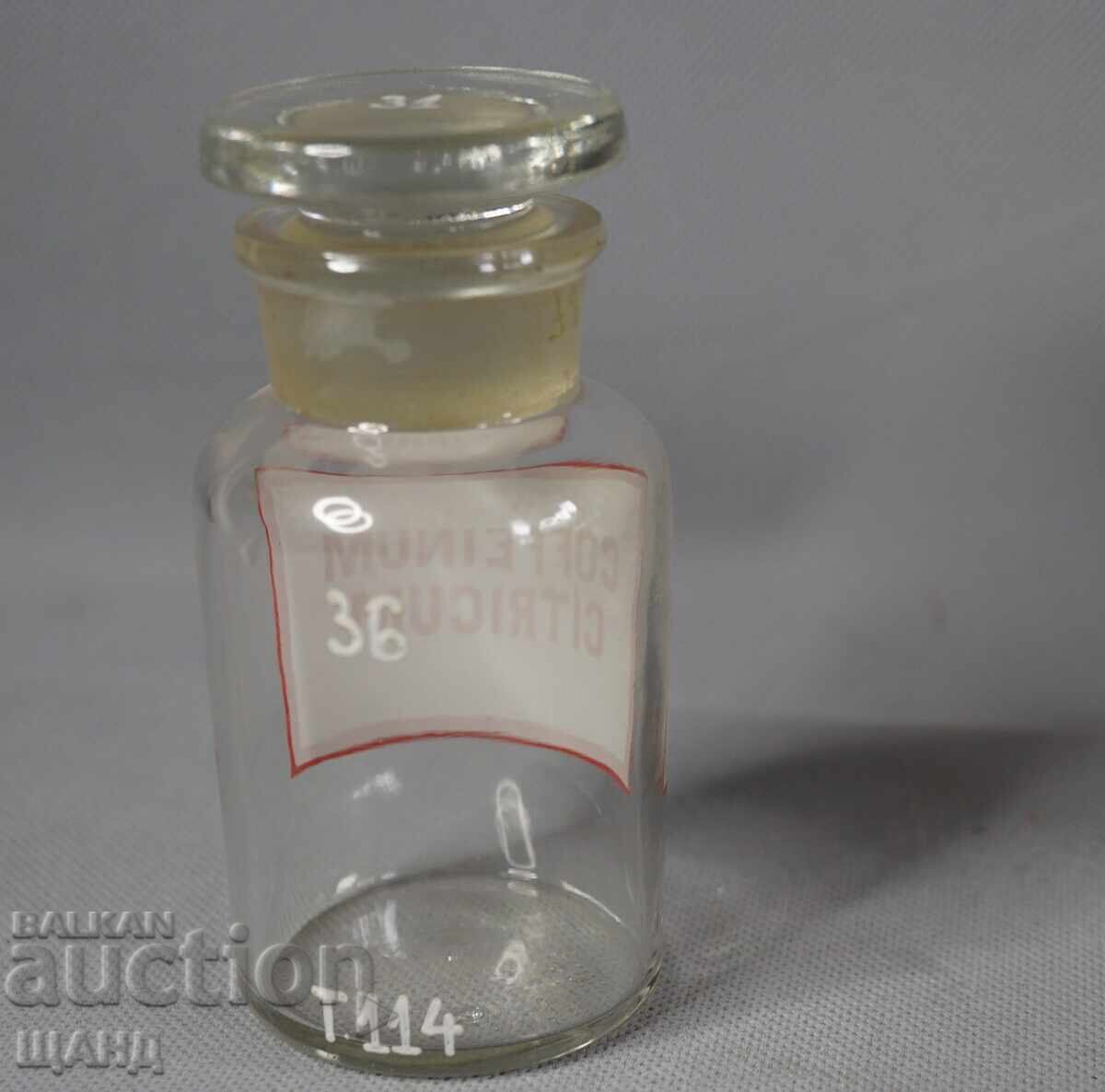 Vechi sticlă de farmacie borcan farmacie COFFEINUM cu preț € 3.35 | 6.55 BGN
