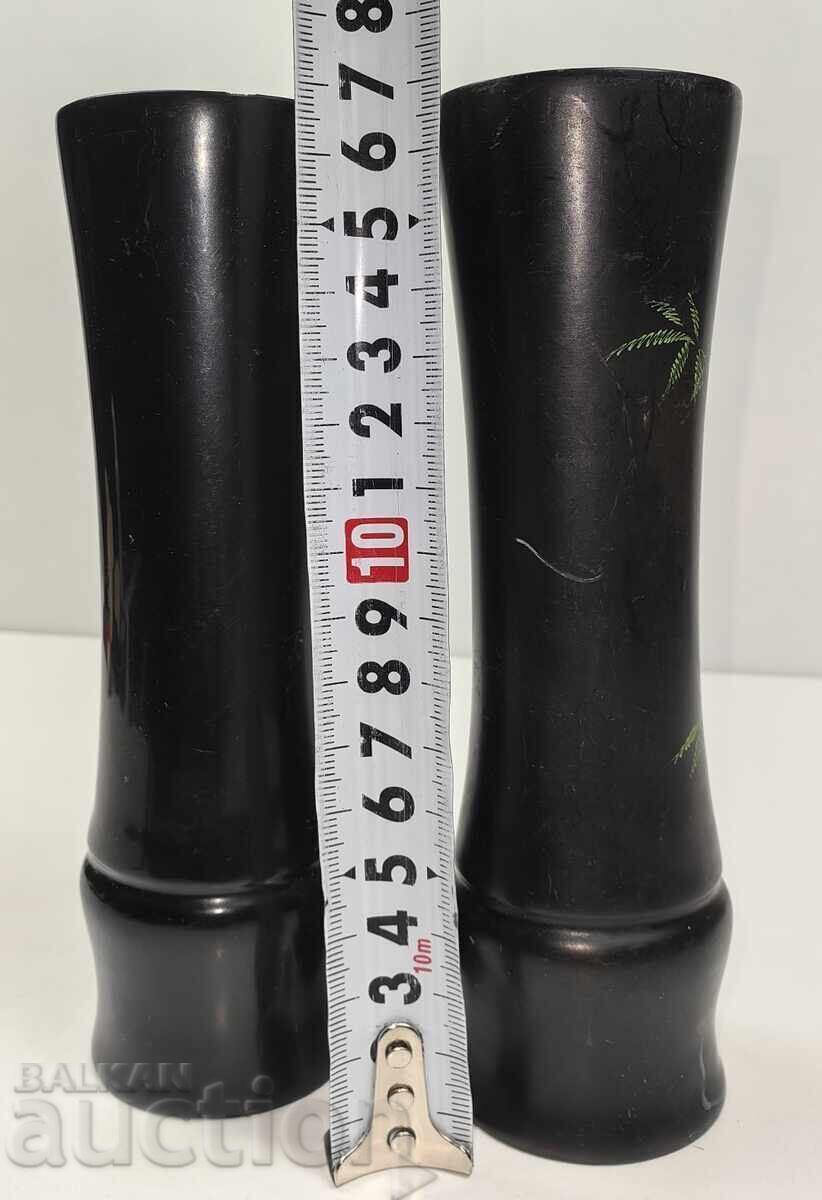 Livrarea NU ESTE PORȚELAN LOT 2 VAZĂ VAZĂ PĂSĂRI STIL JAPONEZ CHINEZESC