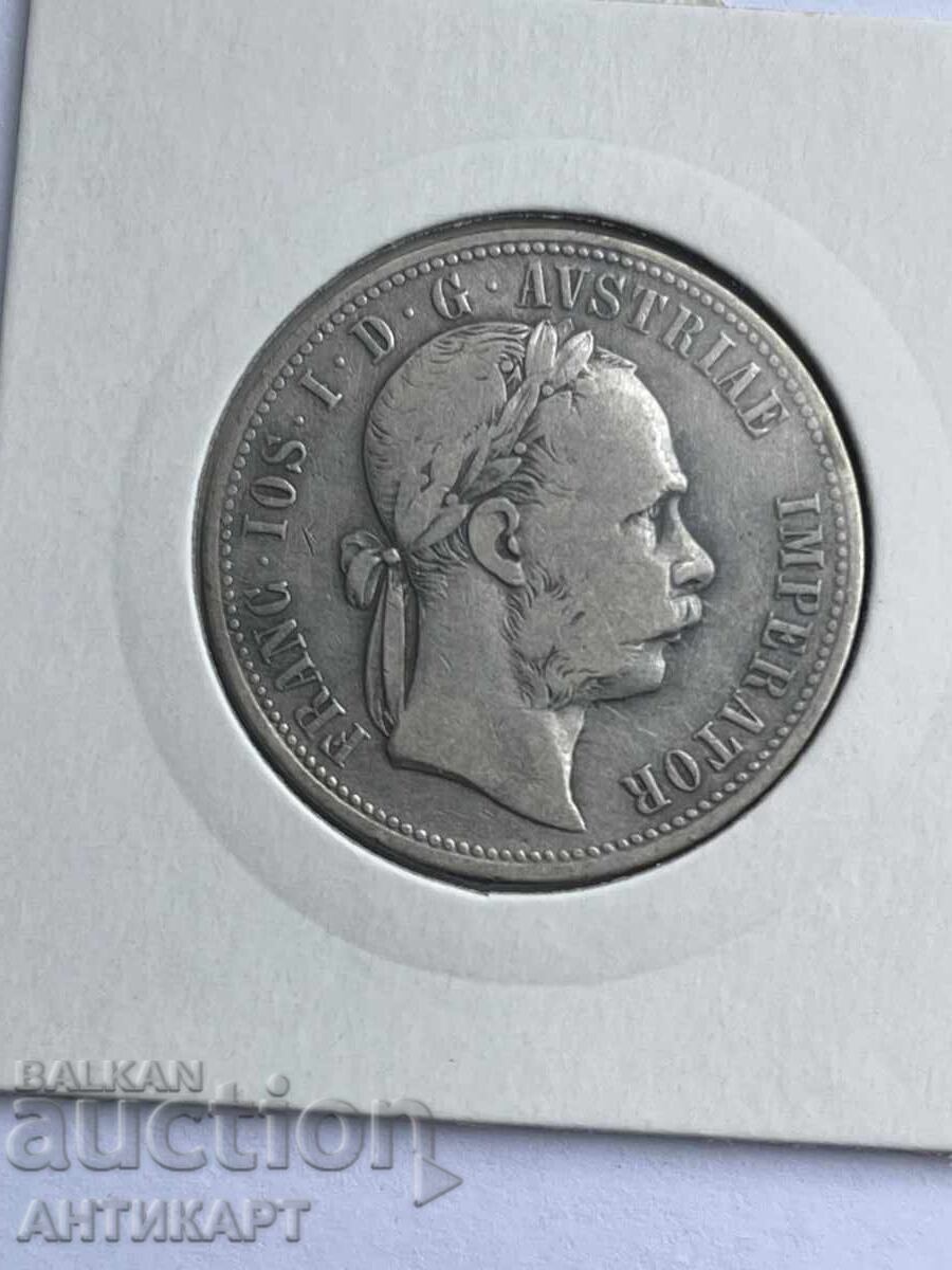 Ryadka srebŭrna moneta Avstriya 1 florin 1875 otlichen με τιμή € 33.00 | 64.54 BGN