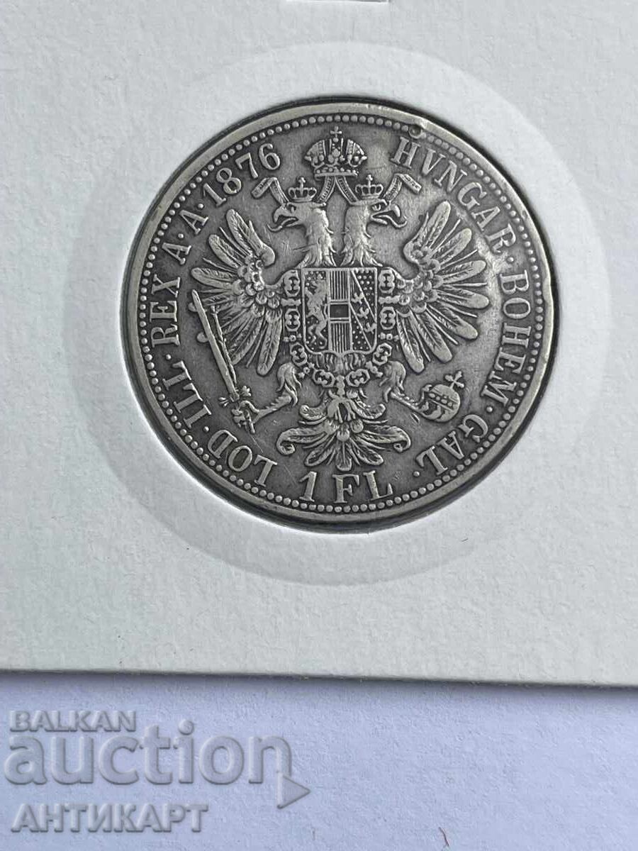 Rară monedă de argint Austria 1 florin 1876 excelentă Rară monedă de argint Austria 1 florin 1876 excelentă