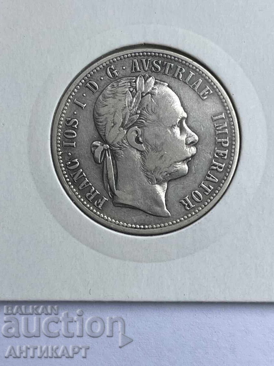 Ryadka srebŭrna moneta Avstriya 1 florin 1877 otlichen με τιμή € 33.00 | 64.54 BGN