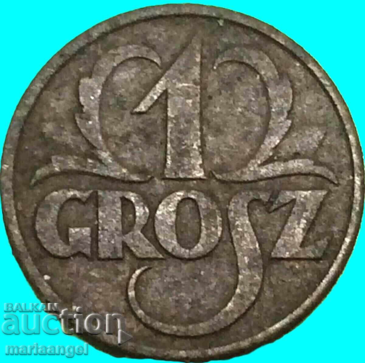 Livrarea Polonia 1 grosz 1931 cupru - RR - an rar