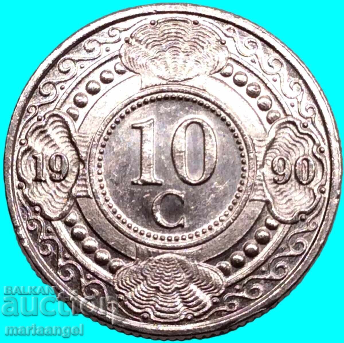 Netherlands Antilles 1990 10 Cents - 7 Netherlands Antilles 1990 10 Cents - 7