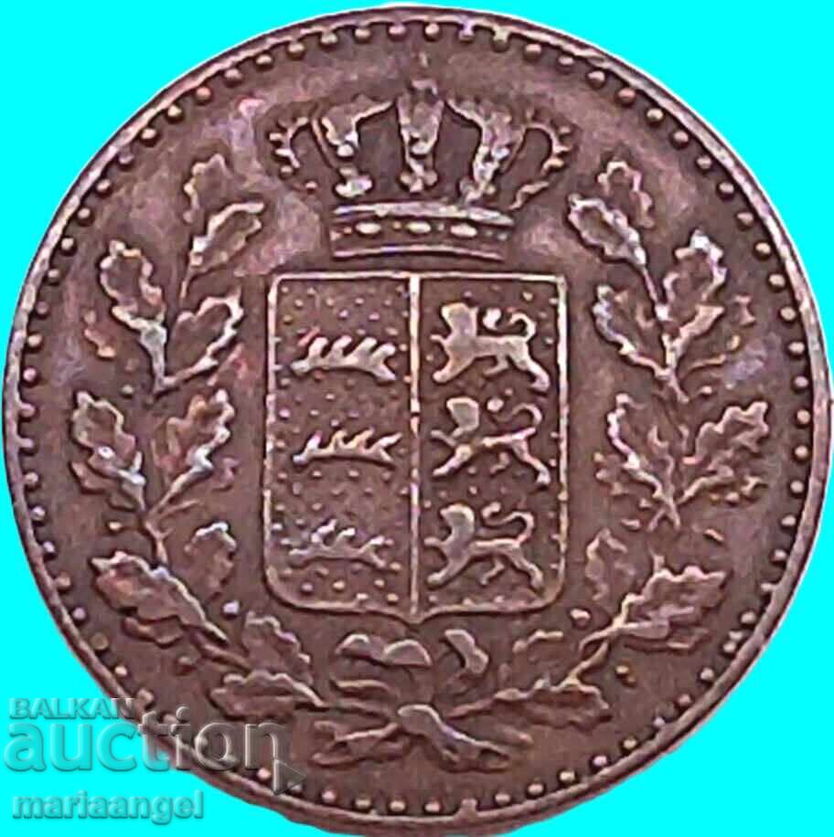 Licitație 1/2 kreĭtser 1862 Germania Württemberg RAR