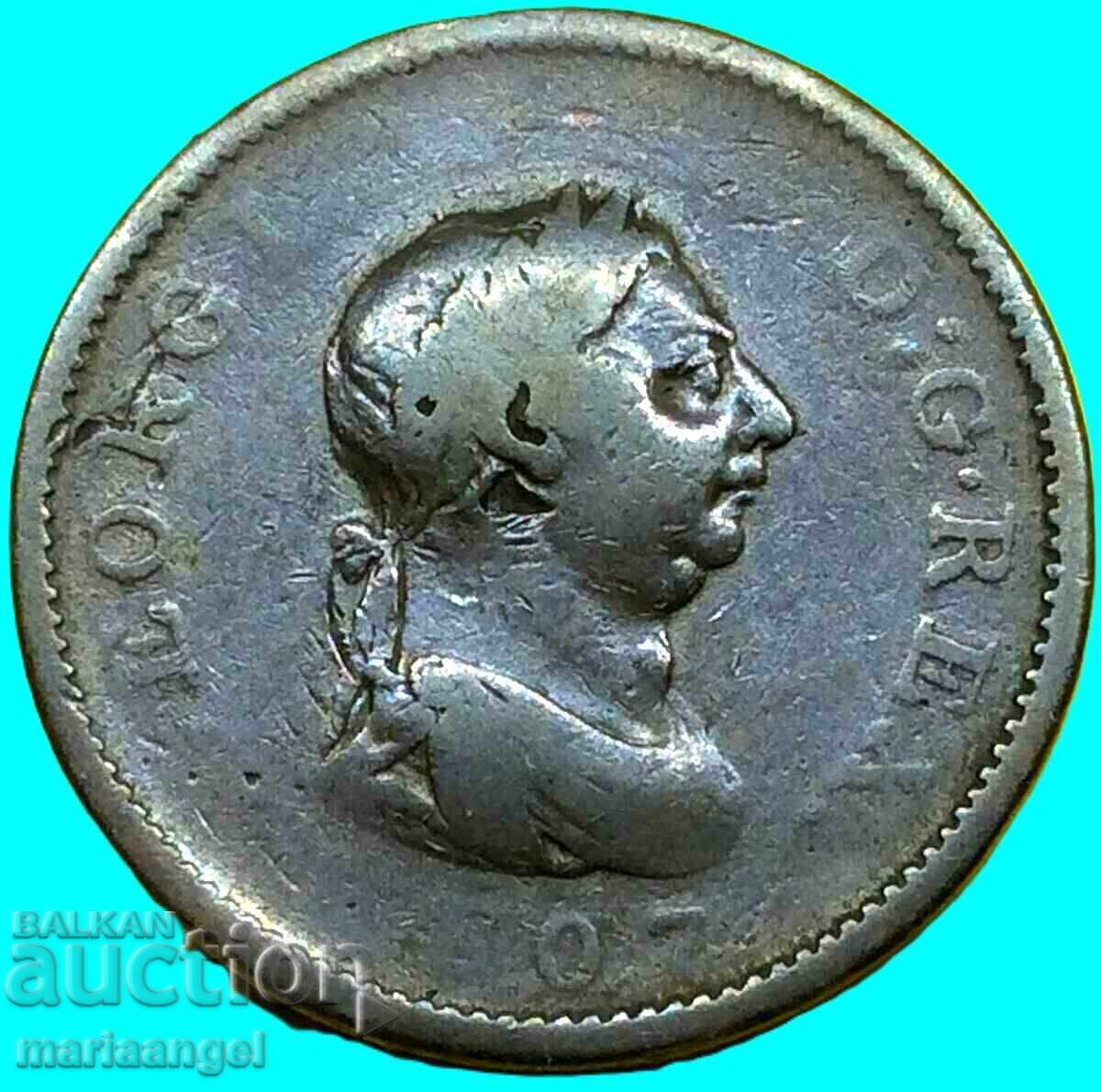 Marea Britanie 1 penny 1807 30mm - rar - 7