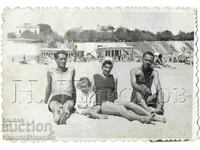SMALL OLD PHOTO BURGAS THE BEACH J424