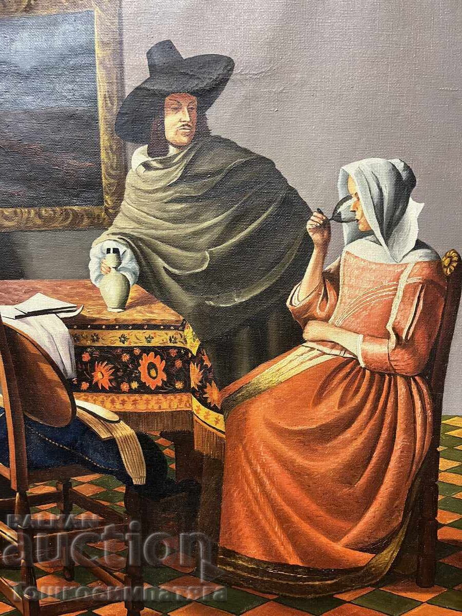 Licitație Pictură veche „The Glass of wine“ de Johannes Vermeer Licitație Pictură veche „The Glass of wine“ de Johannes Vermeer