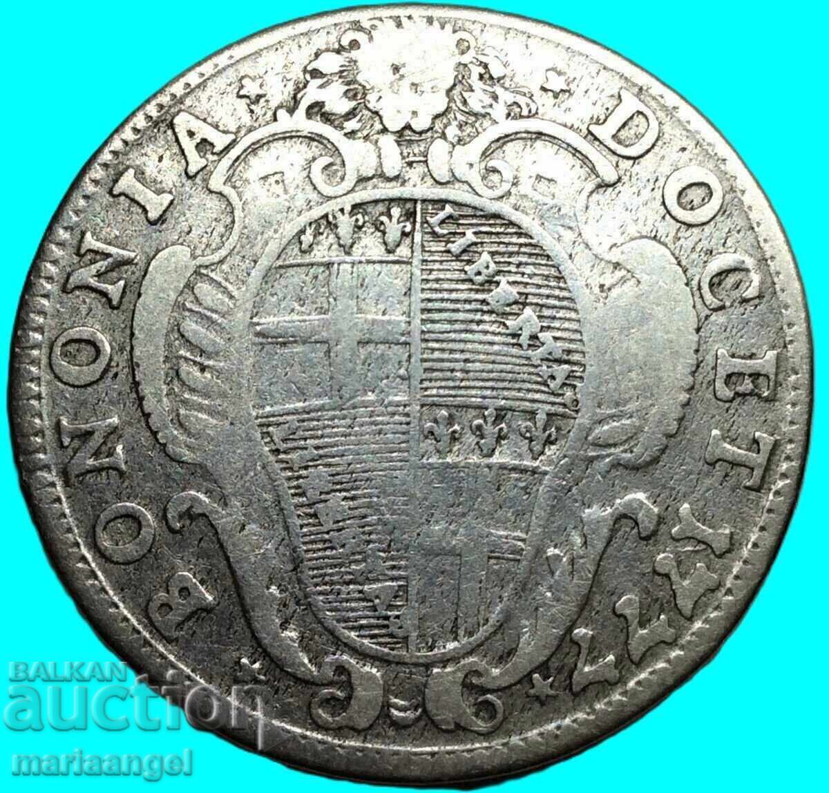 Livrarea 30 baiochi 1777 Vatican Pius VI argint 29 mm - excl.rar