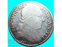 30 baiochi 1777 Vatican Pius VI argint 29 mm - excl.rar